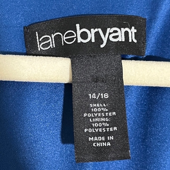 Lane Bryant Dress 18 Blue Aztec Midi Chevron Feminine Tribal Western Boho Retro - Picture 2 of 12